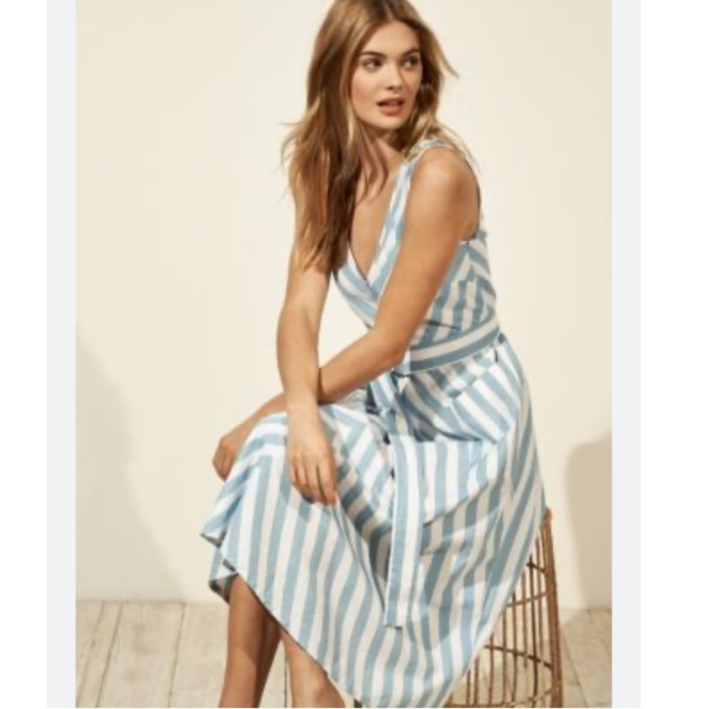 KATE SPADE DECK STRIPE MIDI DRESS